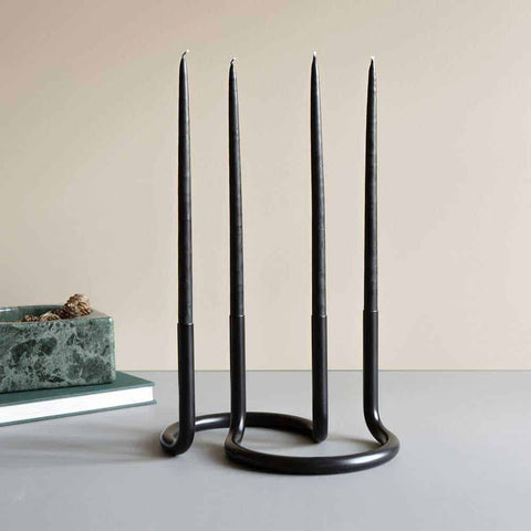Gemini candle holder Polished Black - ARCHITECT MADE