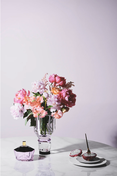 Utah Vase clear/rose/black - REFLECTIONS COPENHAGEN