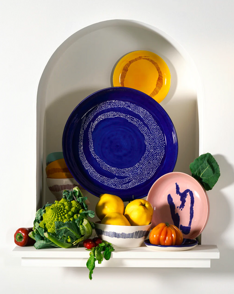 Feast Tableware Starter plate dark blue/white stripes - SERAX