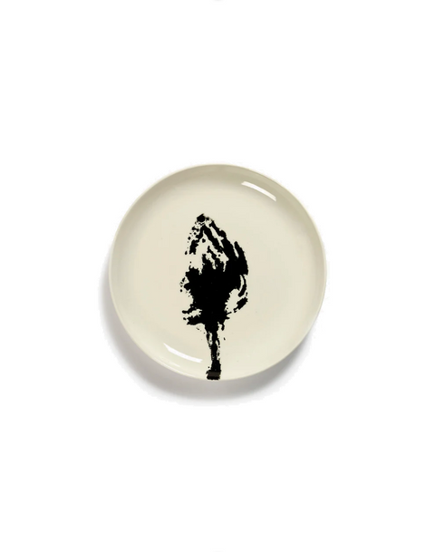 Feast Tableware Breakfast plate off-white/black artichoke - SERAX
