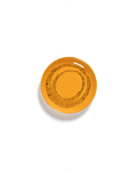 Feast Tableware Dessert plate yellow/black dots - SERAX