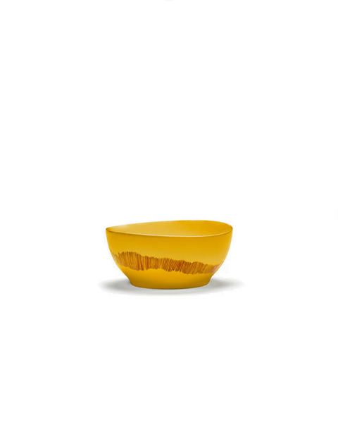 Feast Tableware Bowl S yellow/red stripes - SERAX