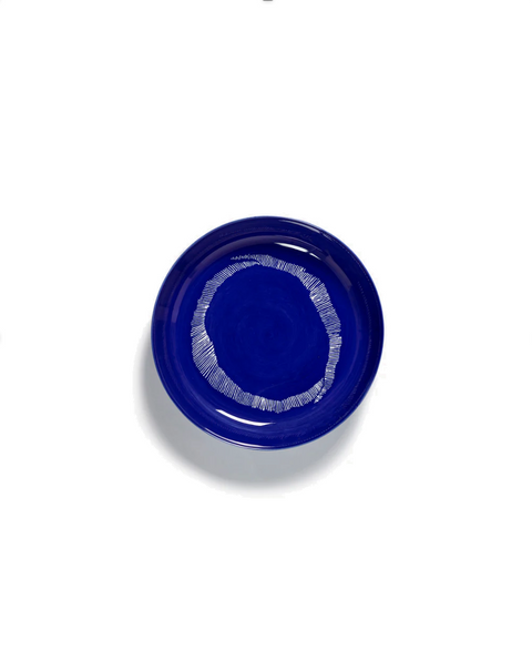 Feast Tableware Deep plate dark blue/white stripes - SERAX