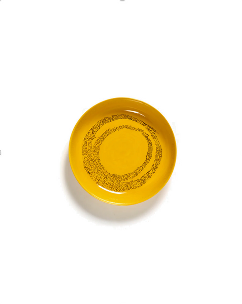 Feast Tableware Deep plate yellow/black dots - SERAX