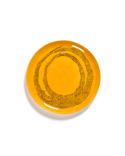Feast Tableware Dinner plate yellow/black dots - SERAX