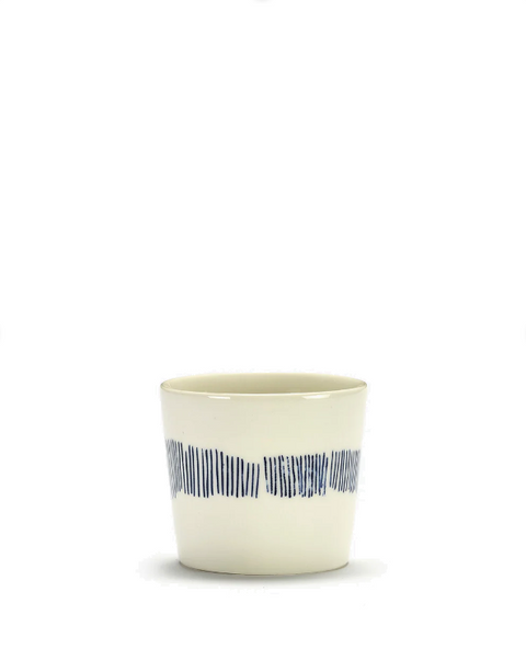 Feast Tableware Espresso Cup 15CL white/blue stripes - SERAX