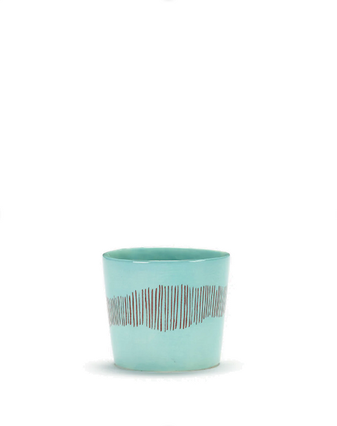 Feast Tableware Espresso Cup 15CL azure/white stripes - SERAX