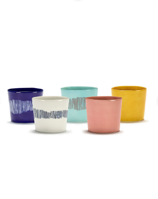 Feast Tableware Espresso Cup 15CL azure/white stripes - SERAX