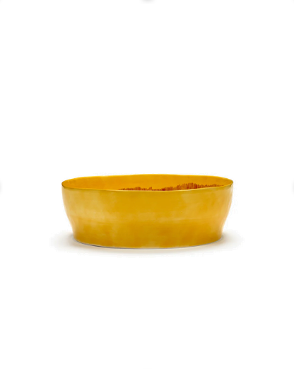 Feast Tableware Salad Bowl yellow/red stripes - SERAX