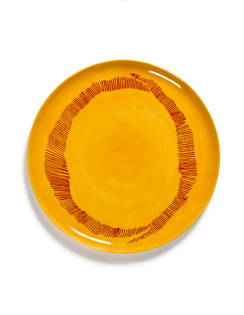 Feast Tableware Serving Plate yellow/red stripes - SERAX