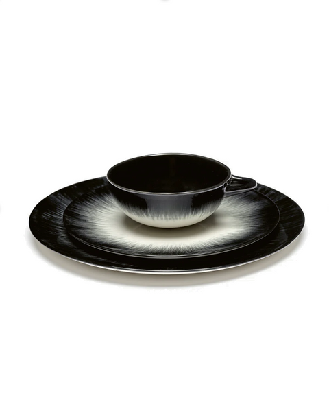 Dé Tableware Breakfast plate White/Black - SERAX