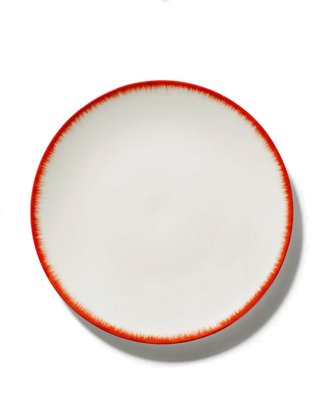 Dé Tableware Diner plate White/Red - SERAX