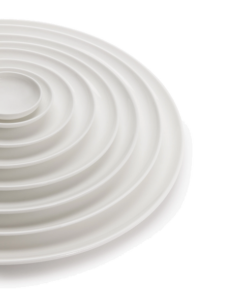 Base Dinnerware Dessert plate low white Base - SERAX