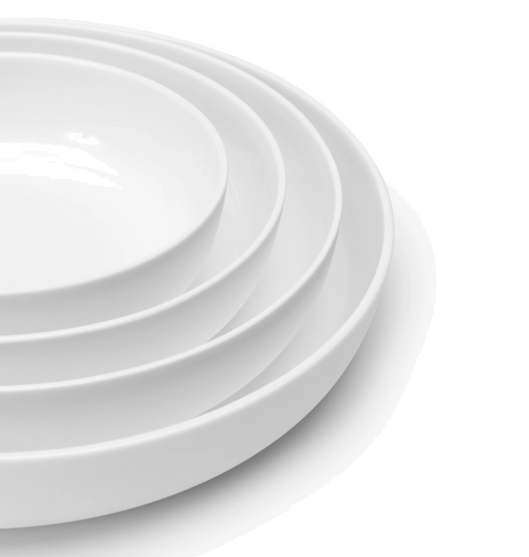 Base Dinnerware Deep plate S white Base - SERAX