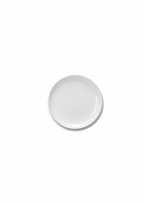 Base Dinnerware Bread plate low white Base - SERAX