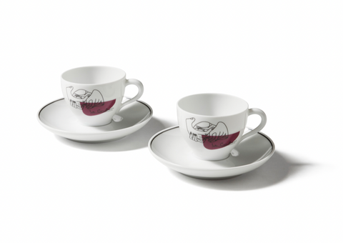 Service Prunier Le Corbusier Coffee Cup & Saucer 2pc - CASSINA