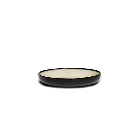 Dé Tableware Deep plate L white/black variation D - SERAX