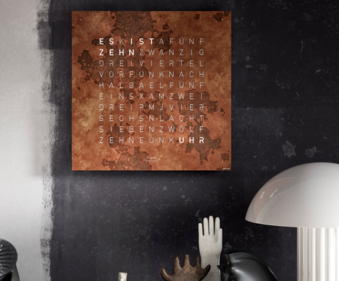Qlocktwo Classic Rust Body White - QLOCKTWO