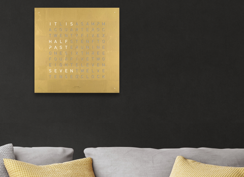 Qlocktwo Classic Gold Body White - QLOCKTWO