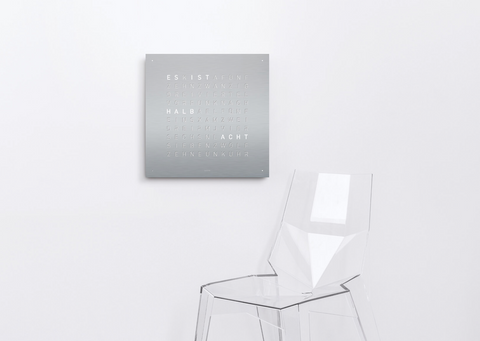 Qlocktwo Classic Stainless Steel Body White - QLOCKTWO