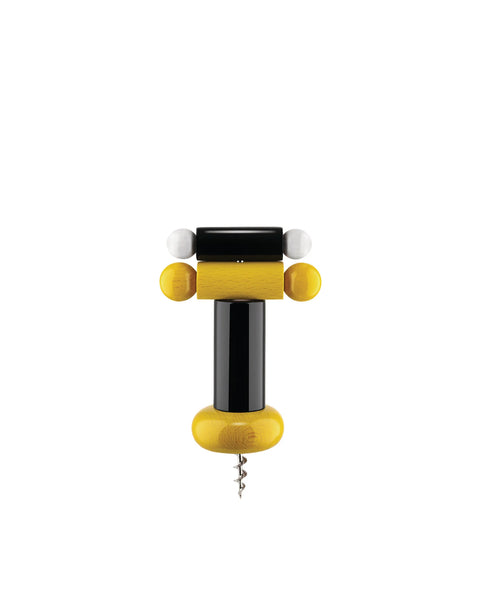 Corkscrew by Ettore Sottsass yellow/black/white - ALESSI