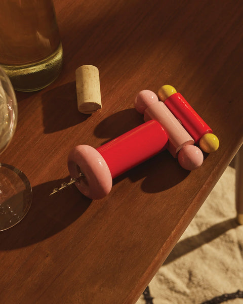 Corkscrew by Ettore Sottsass yellow/black/white - ALESSI