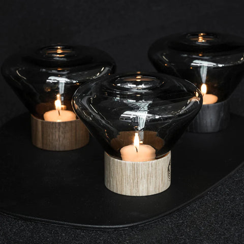 Muffins Candleholder Walnut - BROKIS