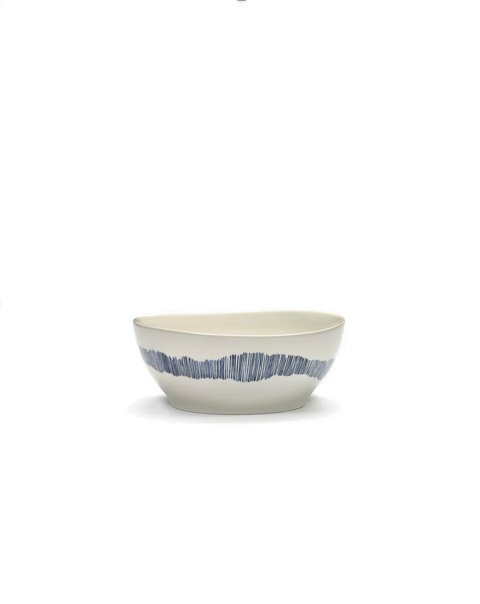 Feast Tableware Bowl L blue stripes - SERAX