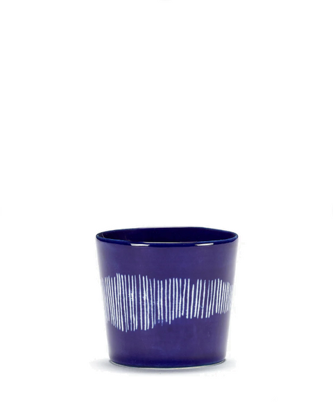 Feast Tableware Espresso Cup 15CL dark blue/white stipe  - SERAX
