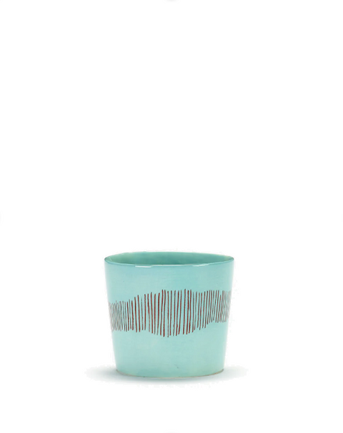 Feast Tableware Espresso Cup 15CL azure/white stripes  - SERAX