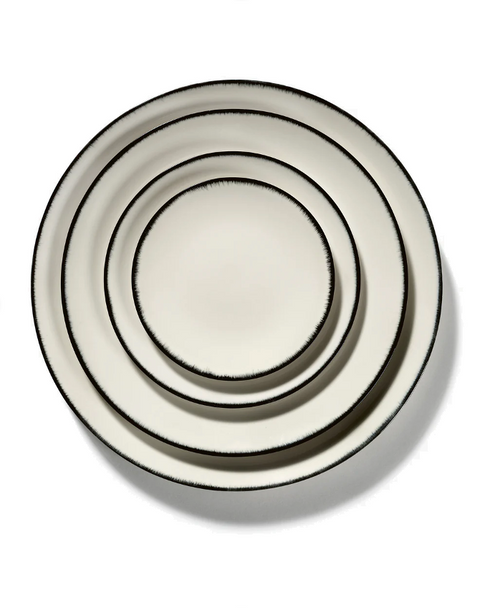 Dé Tableware Dessert plate White/Black  - SERAX