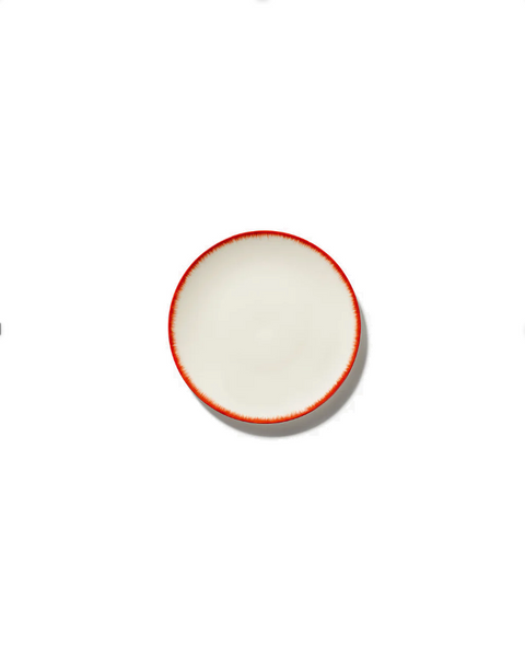 Dé Tableware Dessert plate White/Red  - SERAX