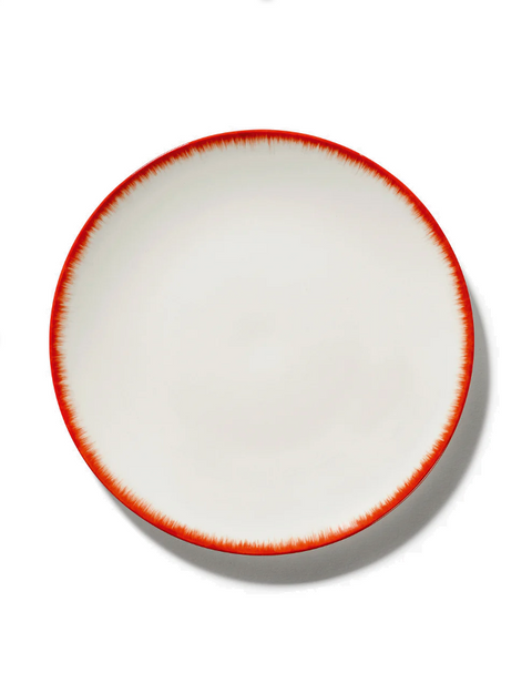 Dé Tableware Diner plate White/Red  - SERAX