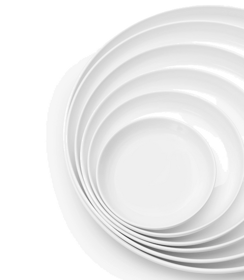 Base Dinnerware Bread plate high white Base - SERAX