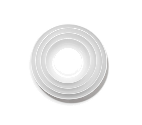 Base Dinnerware Deep plate M white Base - SERAX