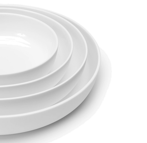 Base Dinnerware Deep plate M white Base - SERAX