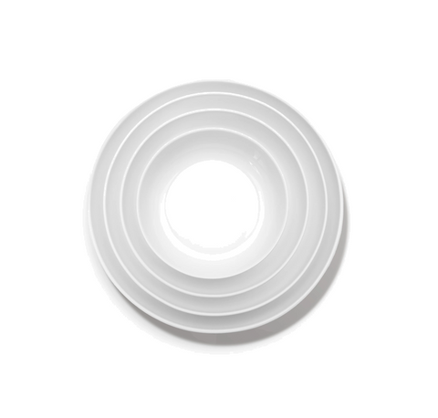 Base Dinnerware Deep plate S white Base - SERAX