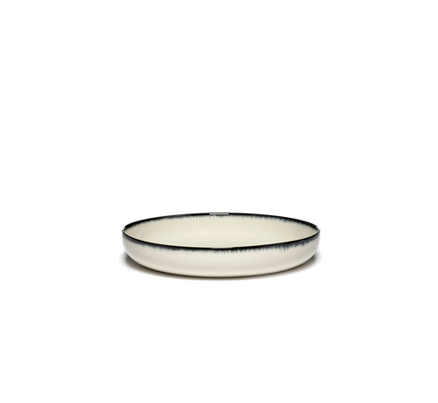 Dé Tableware Deep plate L white/black variation A - SERAX
