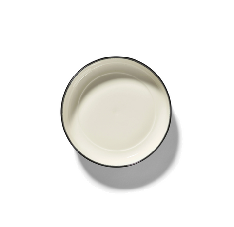 Dé Tableware Deep plate L white/black variation D - SERAX