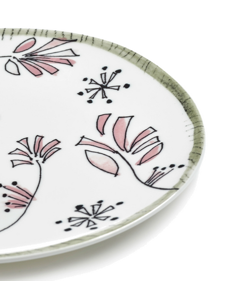 Marni Dinner plate Fiore rosa Midnight Flowers - SERAX