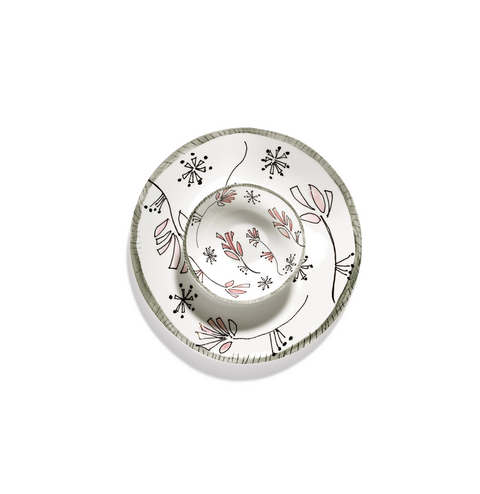 Marni Dinner plate Fiore rosa Midnight Flowers - SERAX