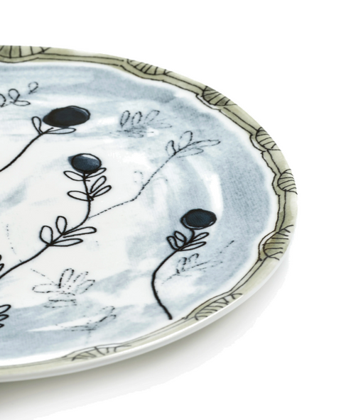 Marni Dinner plate Mirtillo tea Midnight Flowers - SERAX