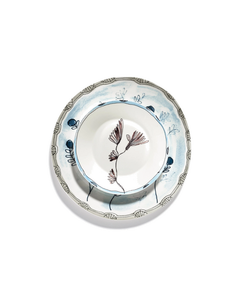Marni Dinner plate Mirtillo tea Midnight Flowers - SERAX