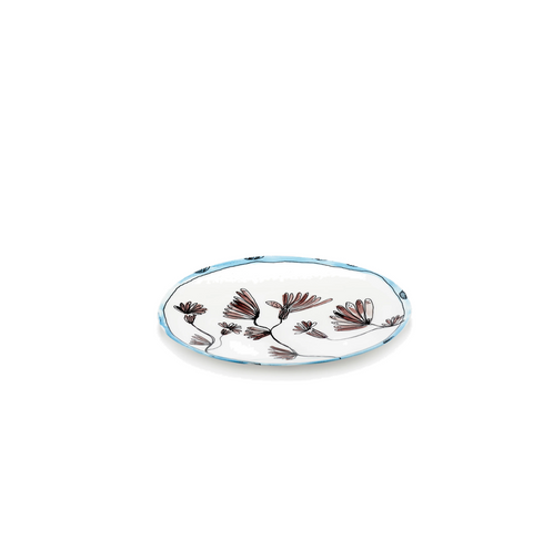 Marni Dinner plate Camelia aubergine Midnight Flowers - SERAX