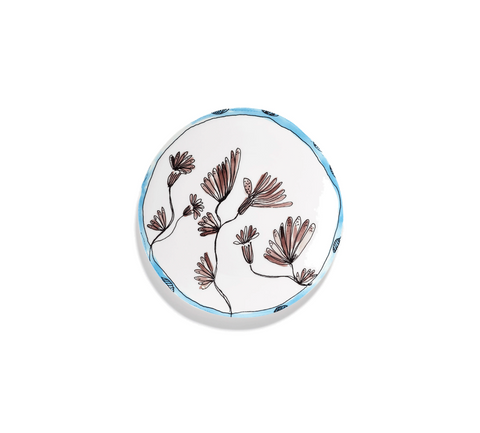 Marni Dinner plate Camelia aubergine Midnight Flowers - SERAX