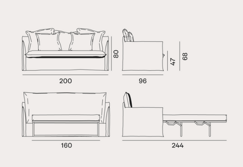 Ghost Sofa Bed - Gervasoni
