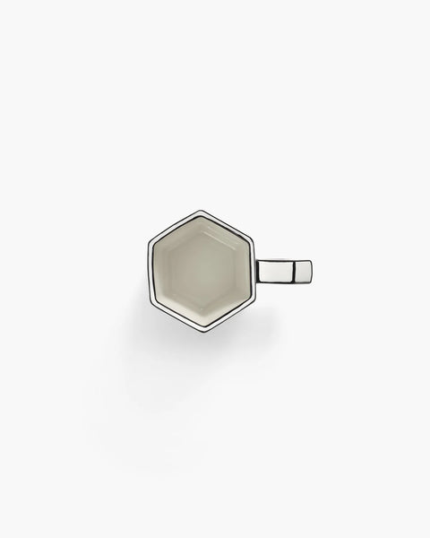 Double espresso cup white - black Carte Blanche - SERAX