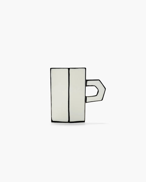 Double espresso cup white - black Carte Blanche - SERAX