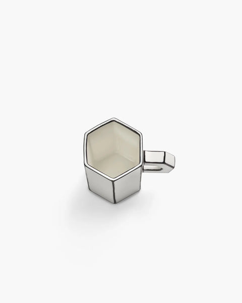 Double espresso cup white - black Carte Blanche - SERAX