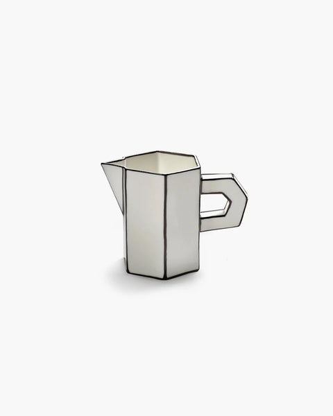 Jug white - black Carte Blanche - SERAX